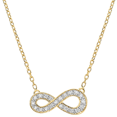 Collier Infini - or jaune 9 carats et diamants