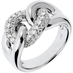 Bague Lien Infini or blanc 18 carats