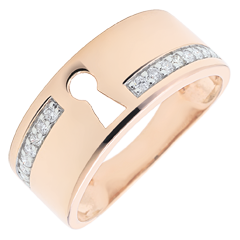 Bague Précieux Secret - or rose 18 carats et diamants