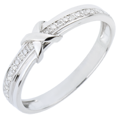 Verighetă Semn de Iubire - aur alb de 18K şi diamante