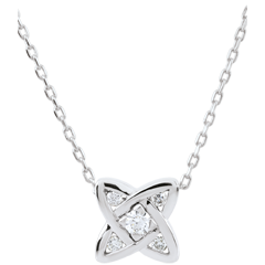 Collar Cosmia - oro blanco 9 quilates y 5 diamantes