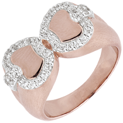 Anillo Frescura - Manzana de Amor - oro rosa y oro blanco 18 quilates