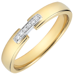 Anello unico e prezioso - Oro giallo - 18 carati - 6 Diamanti