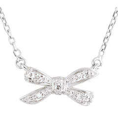 Collar Nudo del Edén - oro blanco 9 quilates 