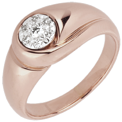 Infinity Ring - Knop - 18 karaat roségoud