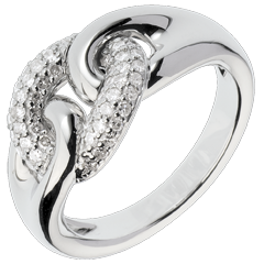 Ring Eindeloze Band 18 karaat witgoud