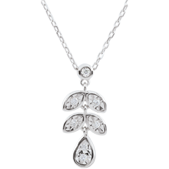 Collar Hesmé - oro blanco 9 quilates y 7 diamantes