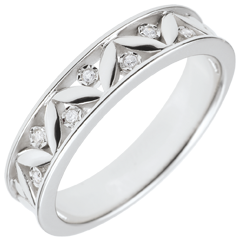 Alliance Fraicheur - Rome Antique - or blanc 9 carats -7 Diamants