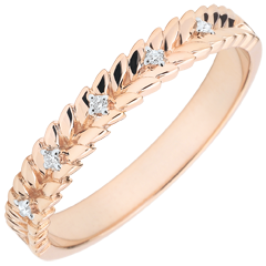 Anneau Jardin Enchanté - Tresse Diamant - or rose 18 carats