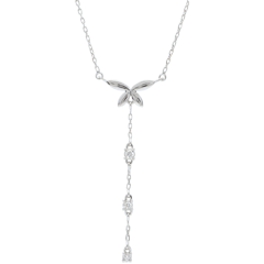 White Gold Diaphanous Necklace - 18 carats