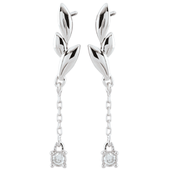White Gold Diaphanous Earrings - 18 carats