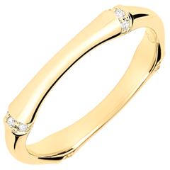 Anillo Jungla Sagrada - Multidiamantes 3 mm - oro amarillo 18 quilates