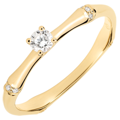 Jungle Sacrée engagement ring - 0.09 carat diamond - yellow gold 9 carats