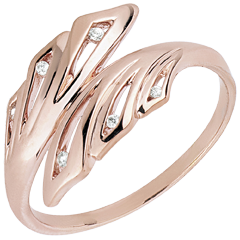Bague Fraicheur - Palmes - or rose 18 carats
