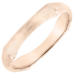 Jungle Sacrée Ring - 4 mm - brushed pink gold 18 carats