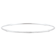 Jungle Sacrée Rigid Bracelet - diamonds - 9 carat white brushed gold 