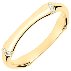 Jungle Sacrée wedding ring - Multi diamond 3 mm - yellow gold 18 carats