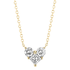 Précieux Geheime Halsketing - Lovely - 9 karaat geelgoud en diamanten