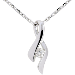 Unendlicher Anhänger Weißgold - Diamant 0. 13 Karat - 9 Karat