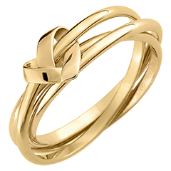 Origami Herz Trilogie-Ring – 375er Gelbgold (9 Karat)