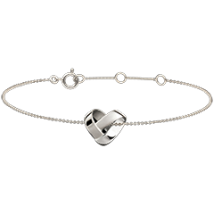 Origami Herz Armband – 375er Weißgold (9 Karat)