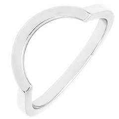 Obrączka Contour – złoto białe 9 karatów