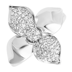 Nectar Ring – 18-karätiges Weißgold und synthetische Diamanten