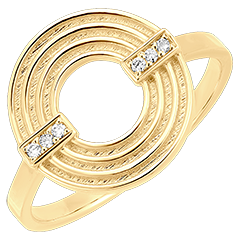 Frisheid ring - Concordia - 18 karaat geelgoud en diamanten