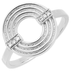 Frisheid ring - Concordia - 18 karaat witgoud en diamanten