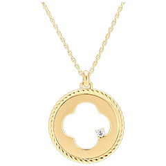 Frisheid ketting - Absolute Clover - 9 karaat geel goud en diamanten