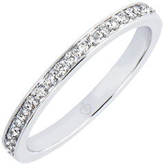 Trouwring Origine - Schitteren - 9 karaat witgoud met Diamanten