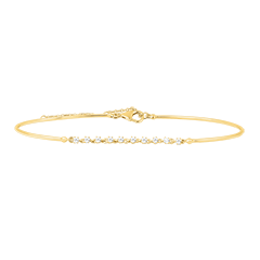 Slanke Armband - 9 karaat geelgoud met diamanten