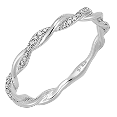 Frisheid Ring - Olympus - 9 karaat witgoud en diamanten