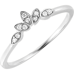 Ring Frisheid - Majestueuze Bloemblaadjes - 18 karaat witgoud 