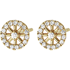 Oorbellen Frisheid - Cosmo - 9 karaat geelgoud en diamanten