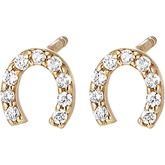 Oorbellen Frisheid - Lucky - 18 karaat geelgoud en diamanten