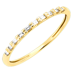 Frisheid Ring - Harmonie - 9 karaat geelgoud en diamanten