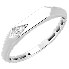 Frisheid ring - Rhéa - 18-karaats witgoud en diamanten