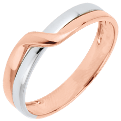 Trouwring Eden Passion - 18 karaat witgoud en roségoud