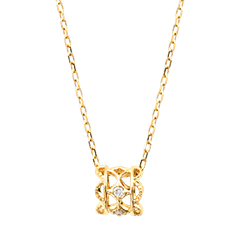 Lysiane Ketting – 9 karaat geelgoud en synthetische diamanten