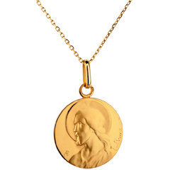 Médaille Christ - or jaune 18 carats