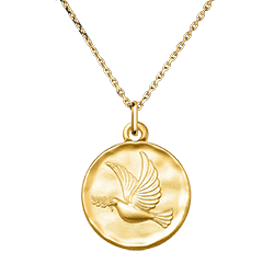 Médaille Colombe de Paix – Or Jaune 18 carats