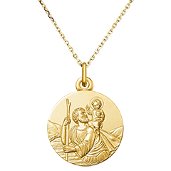 Medaille Heiliger Christophorus – 18-karätiges Gelbgold