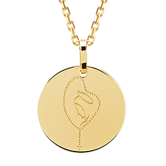 Médaille Vierge variation - or jaune 9 carats
