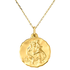 Medalla de Protección de San Cristóbal – Oro Amarillo de 9 Quilates
