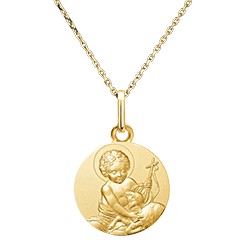 Medalla de San Juan Bautista – Oro Amarillo de 18 Quilates