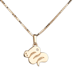 Pui de şarpe - model mare - aur galben de 18K