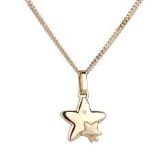 Dúo Estrellas - pequeño modelo - oro amarillo 18 quilates
