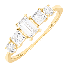 Nayla Ring – 9-karätiges Gelbgold und lab-grown Diamanten