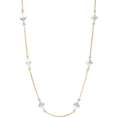 Necklace Genesis - Rough Diamonds - Yellow Gold - 9 carat